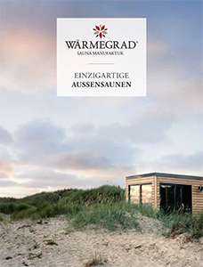 Titelseite Waermegrad Aussensaunen Gartensaunen Katalog 2023-2024