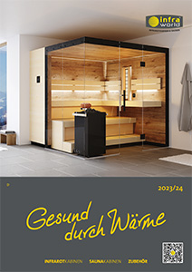 Titelseite Infraworld Infrarotkabinen Saunen Katalog 2023-2024